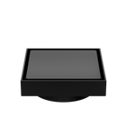 130mm Square Tile Insert Floor Waste 100mm Outlet Matte Black