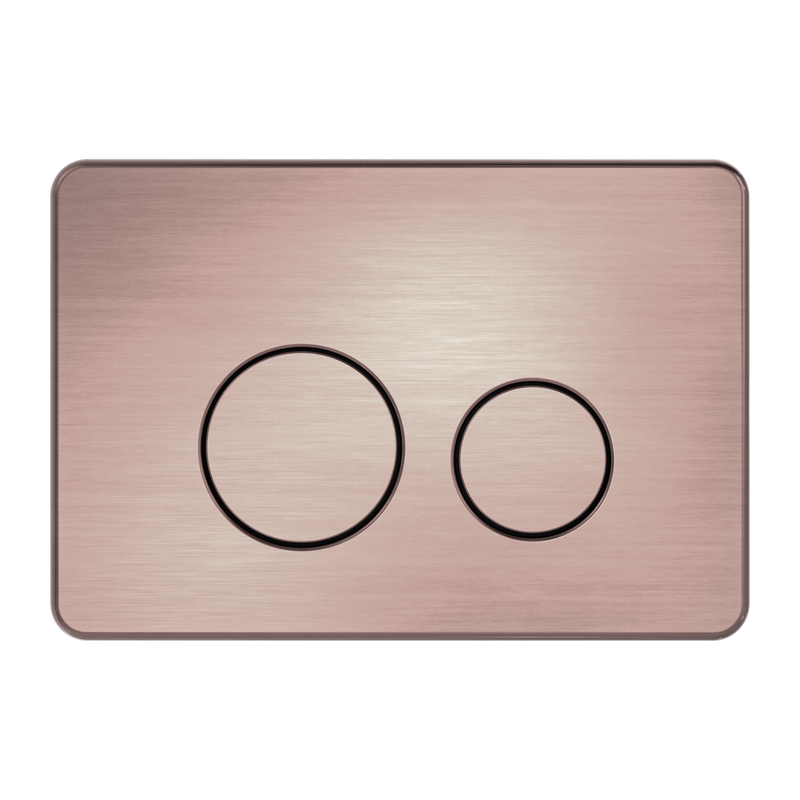 In Wall Toilet Push Plate Brushed Bronze