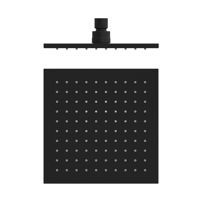 200mm Square Shower Head Matte Black