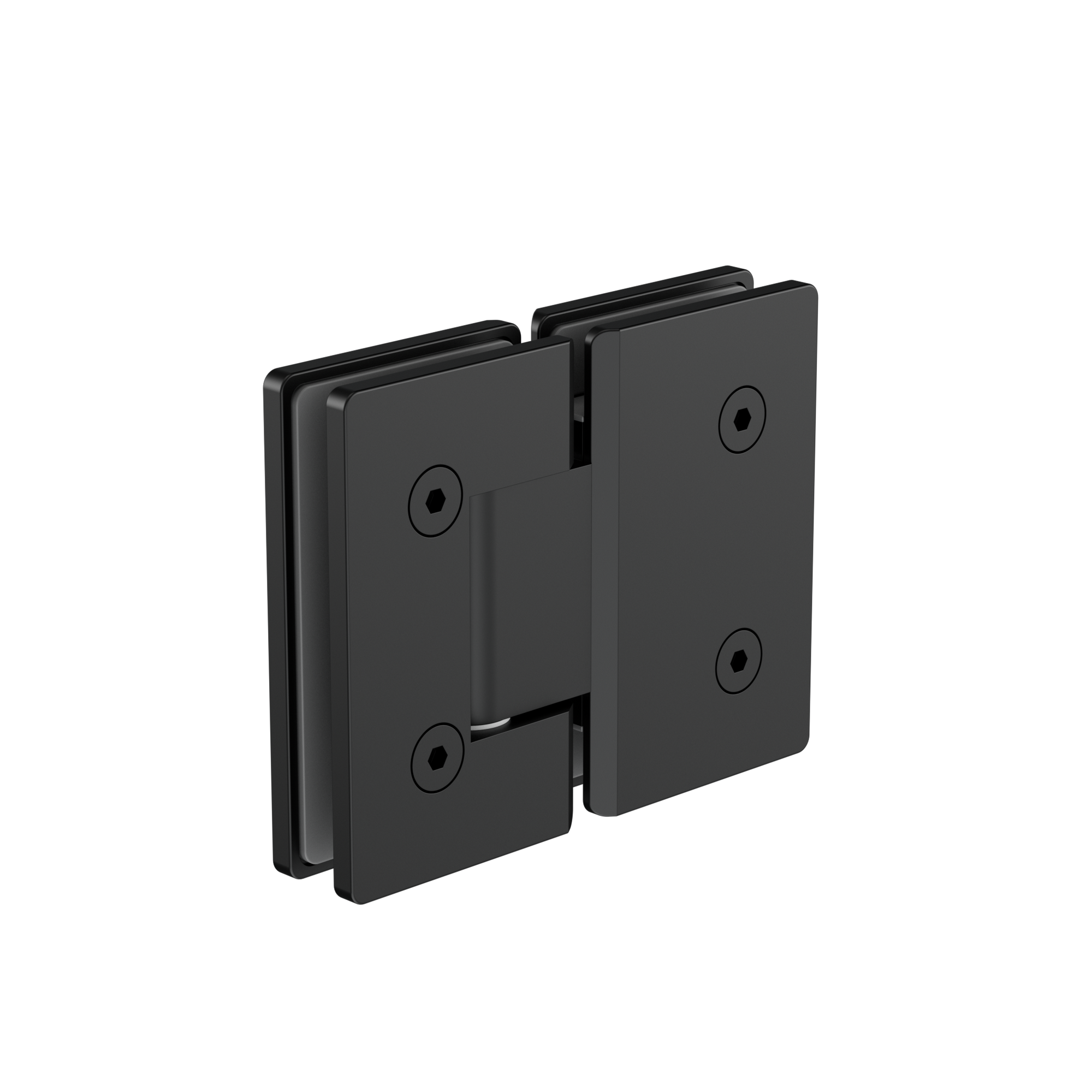 180 Degree Glass To Glass Shower Hinge 10mm Glass Matte Black