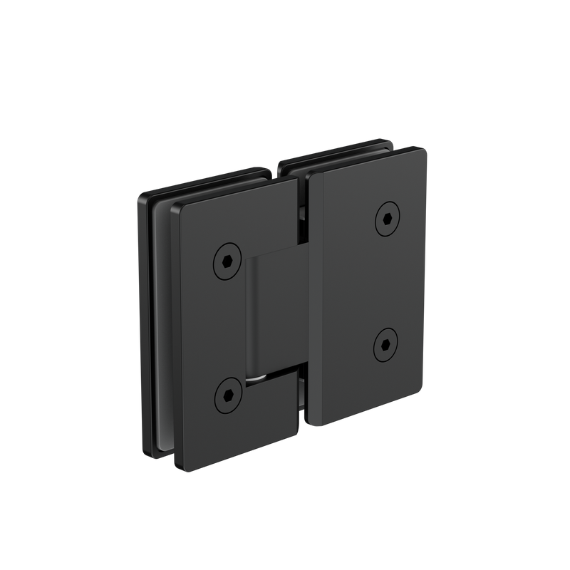 180 Degree Glass To Glass Shower Hinge 10mm Glass Matte Black