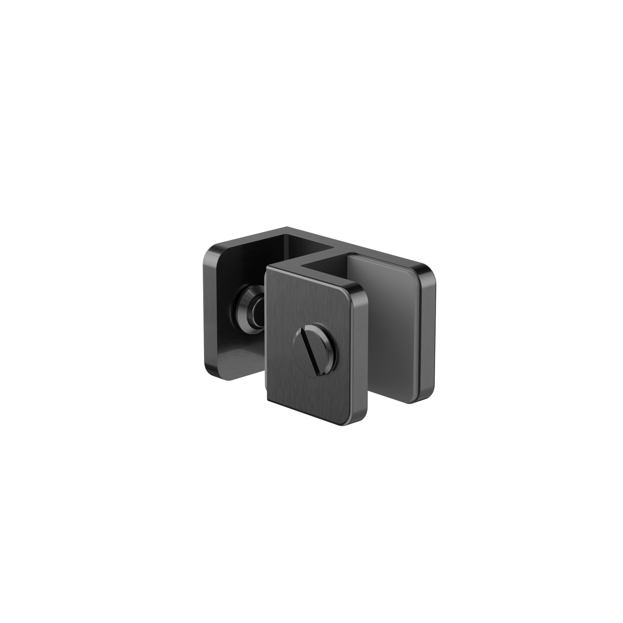Over-Panel Glass To Glass Fitting 10mm Glass Gun Metal