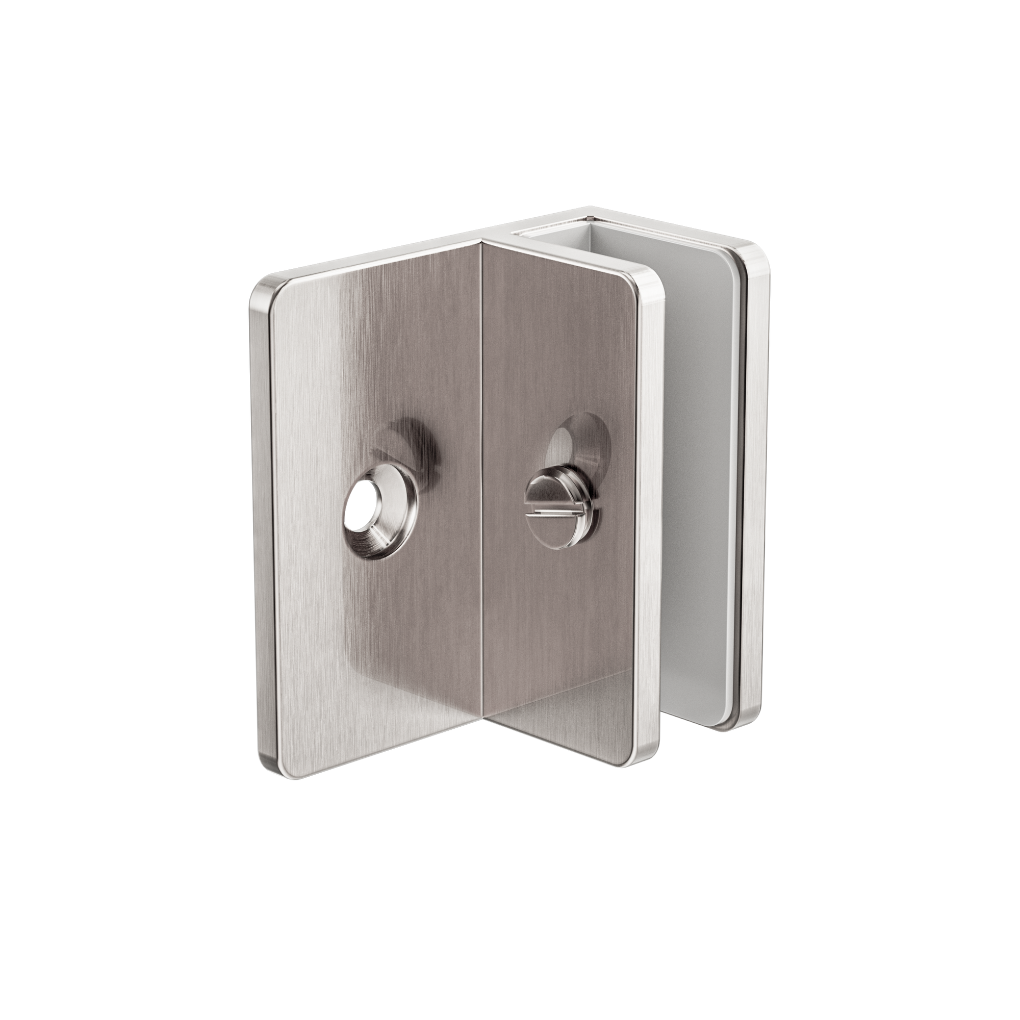 Shower F Bracket 10mm Glass Brushed Nickel