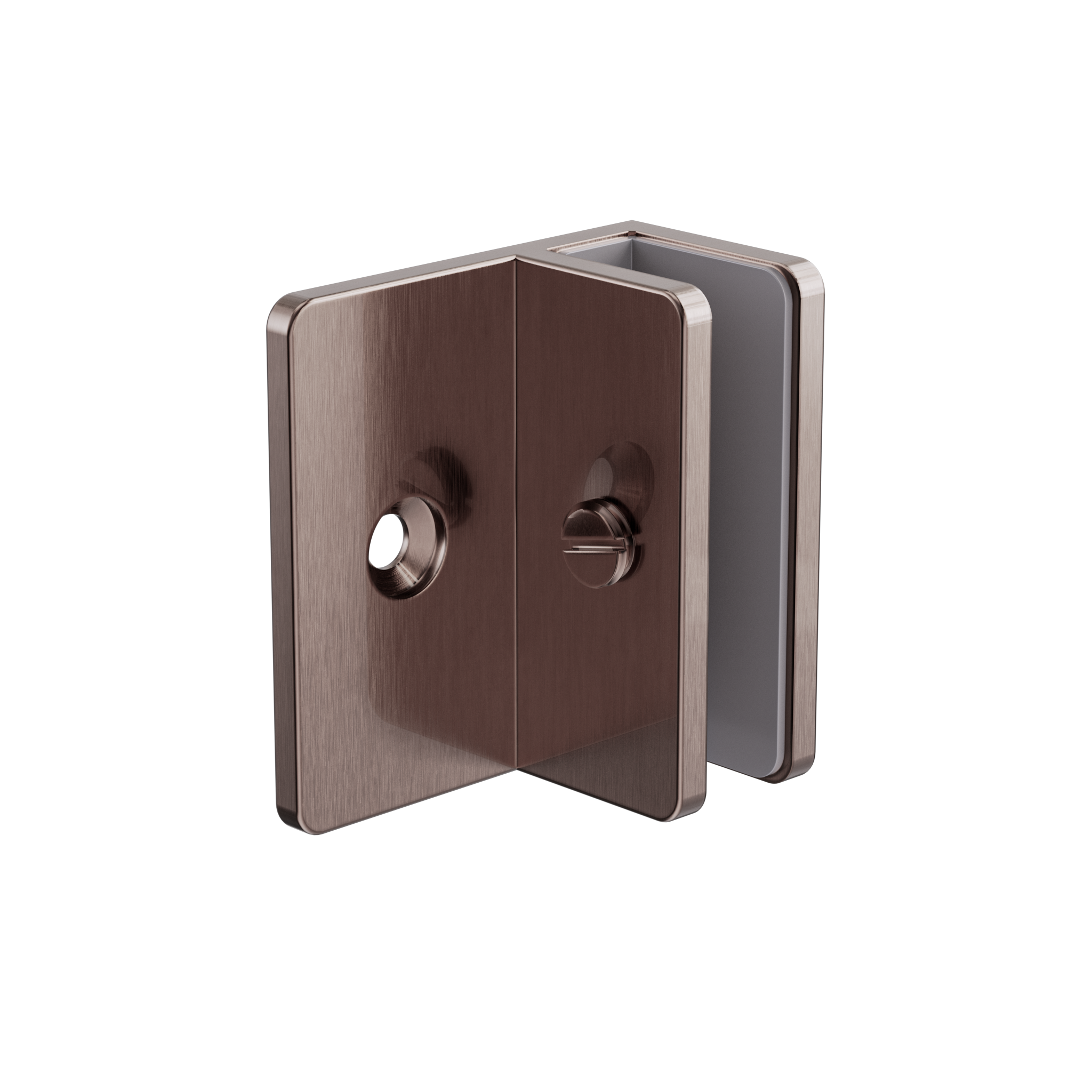 Shower F Bracket 10mm Glass Brushed Bronze