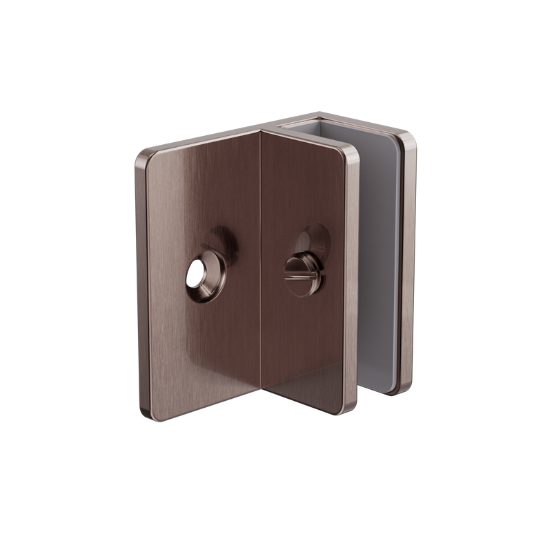 Shower F Bracket 10mm Glass Brushed Bronze