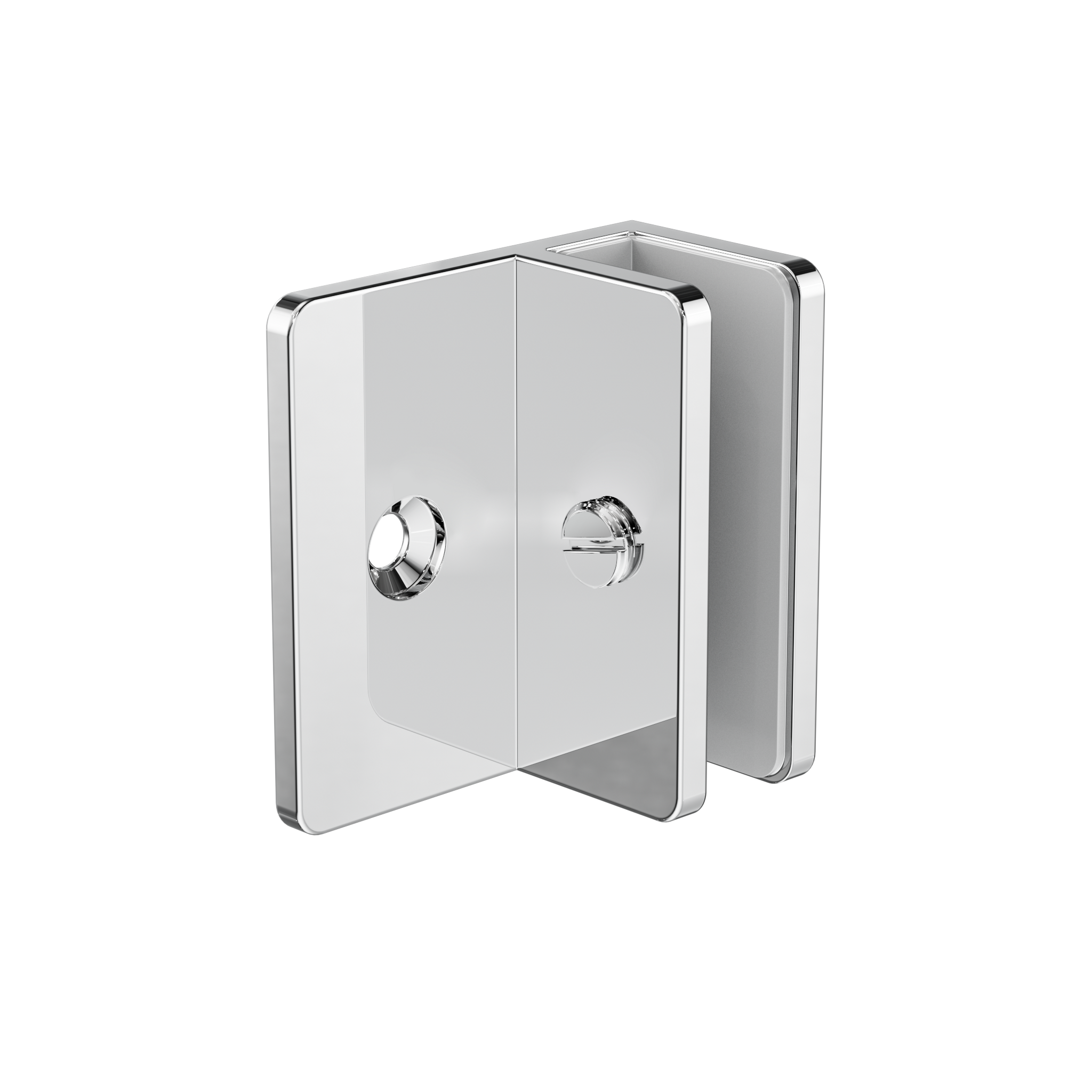 Shower F Bracket 10mm Glass Chrome