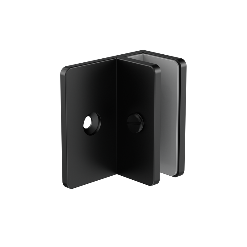 Shower F Bracket 10mm Glass Matte Black
