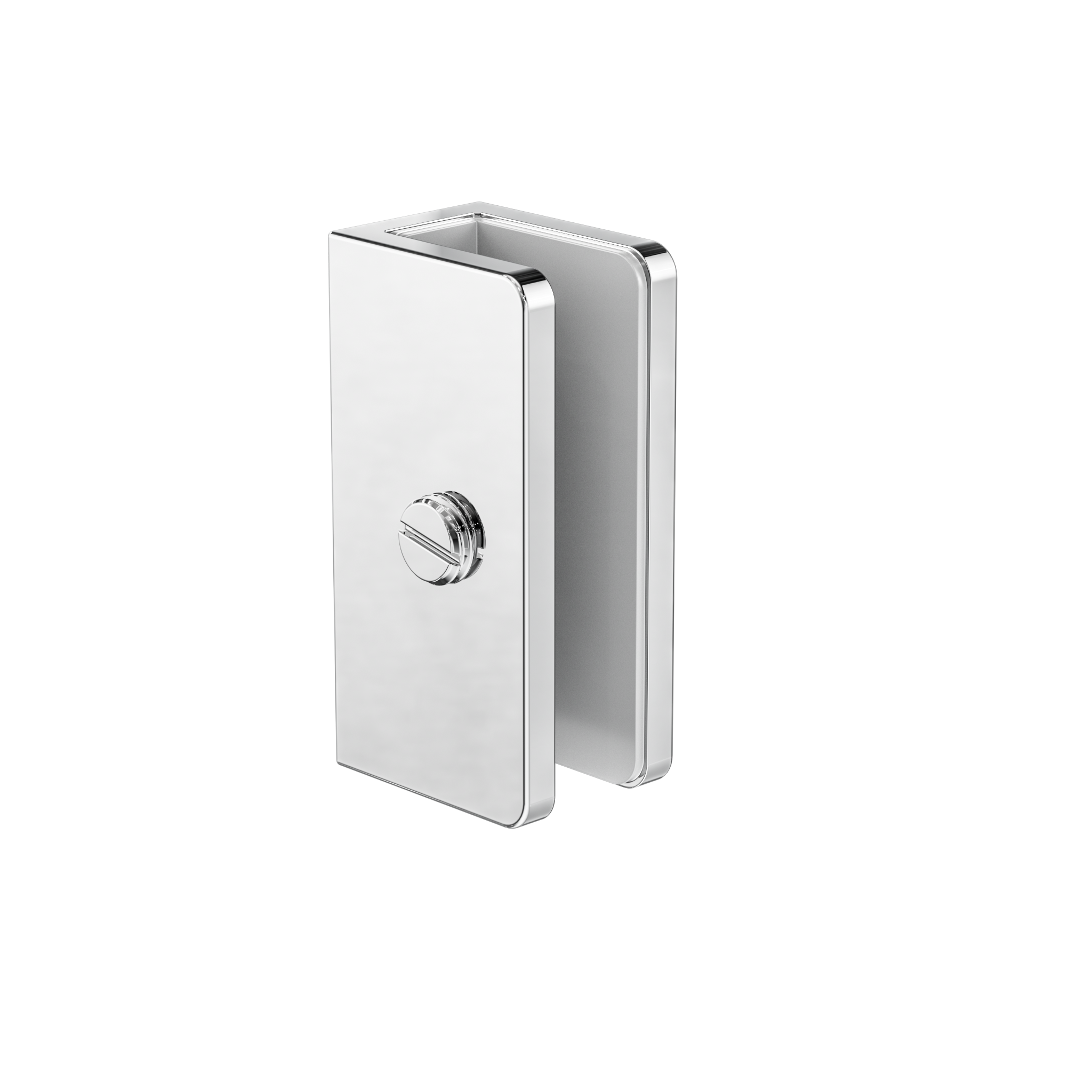 Shower U Bracket 10mm Glass Chrome