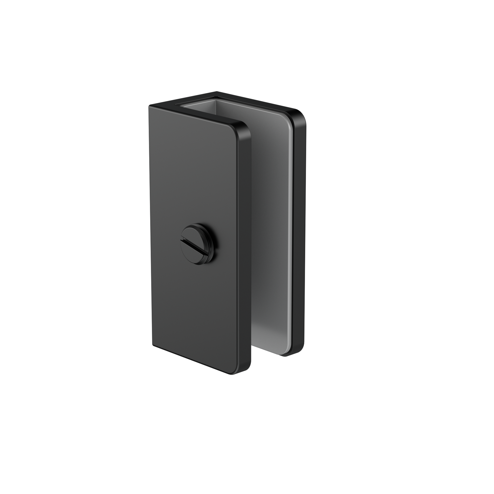 Shower U Bracket 10mm Glass Matte Black