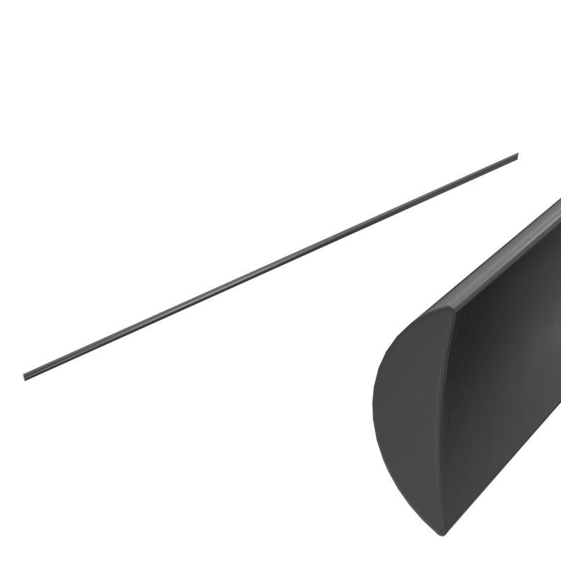 Half Round Water Seal Rail 750mm Gun Metal