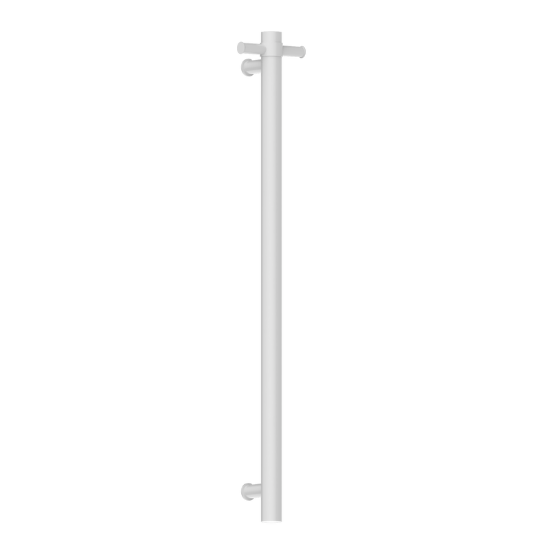 Heated Vertical Towel Rail Matte White