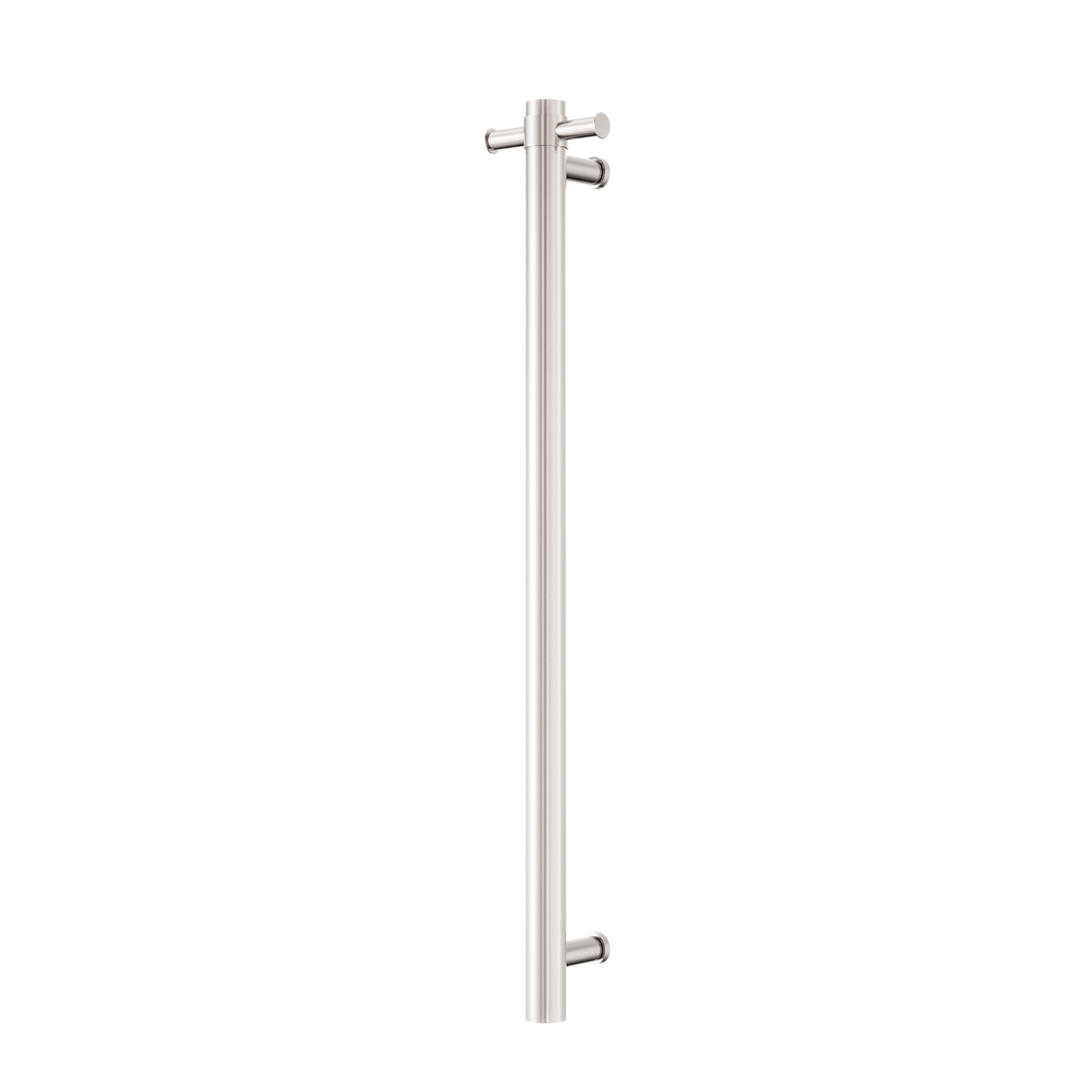 Mecca 240V Single Vertical Heated Towel Rail Brushed Nickel