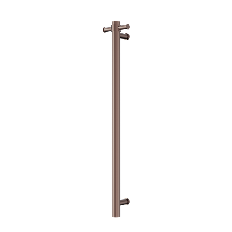 Mecca 240V Single Vertical Heated Towel Rail Brushed Bronze