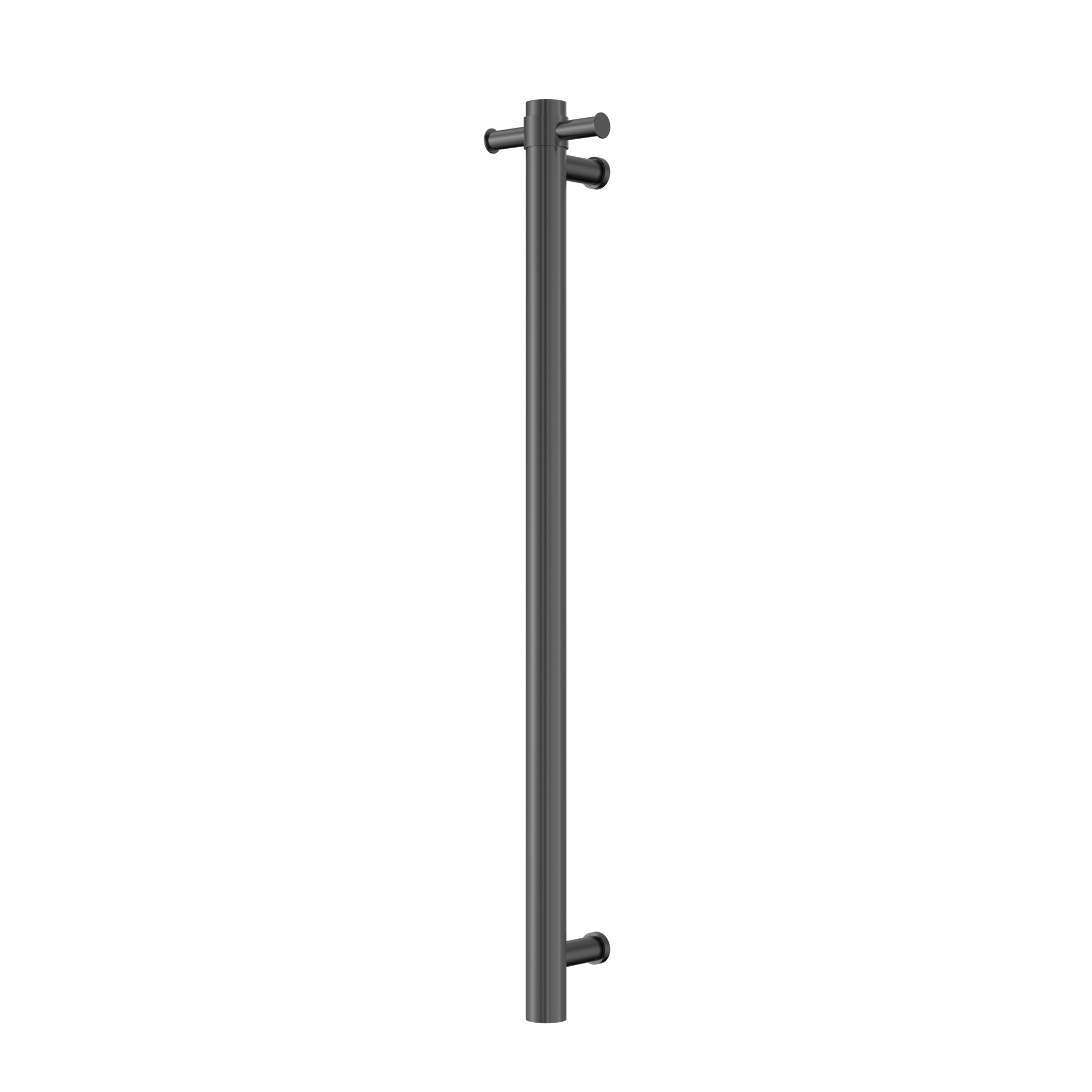 Mecca 240V Single Vertical Heated Towel Rail Gun Metal