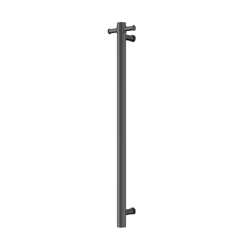 Mecca 240V Single Vertical Heated Towel Rail Graphite