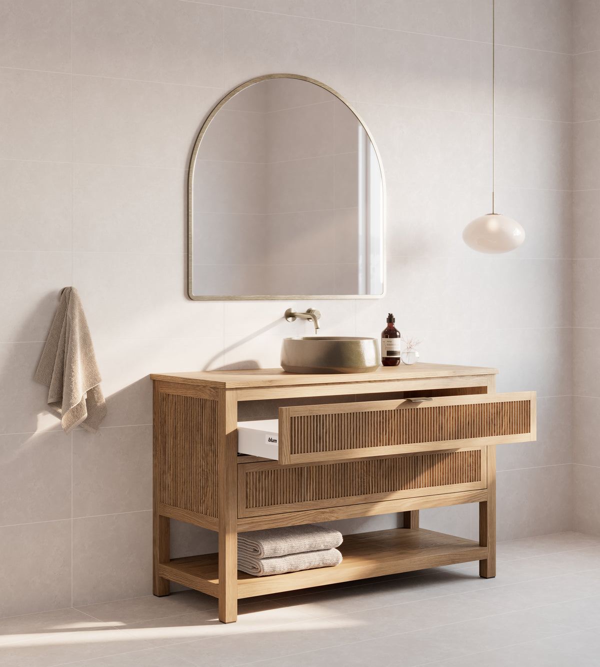 Timber Vanity Rounded Elsie Freestanding Timber Vanity | Harlen